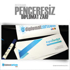 Baskılı Diplomat Zarf, 250 Adet Renkli Baskı, Ücretsiz Tasarım & Hızlı Teslim