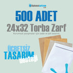 Baskılı 24x32 Torba Zarf, 500 Adet Renkli Baskı, Ücretsiz Tasarım & Hızlı Teslim
